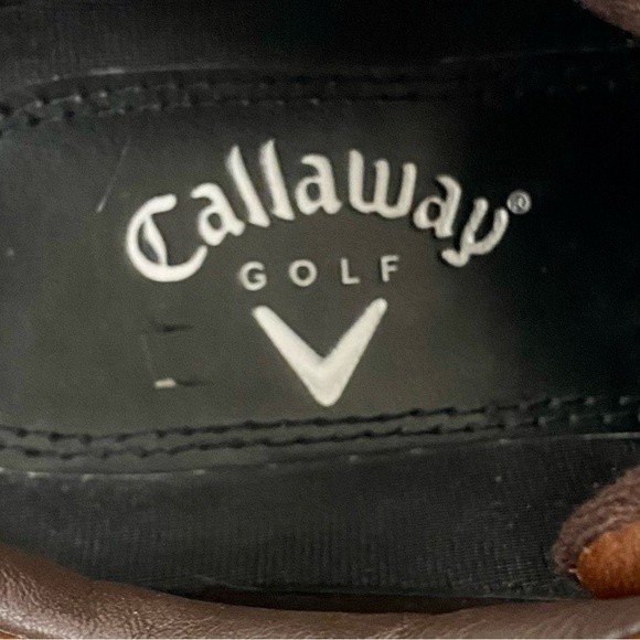 Callaway XTT Golf Oxfords Men’s Size 7.5 Soft Spikes Brown Leather Shoes - Picture 9 of 12